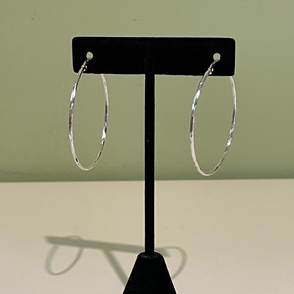 Sterling silver hoops